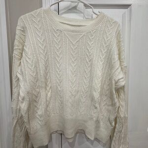 Lucky Brand Cream Cable Knit Sweater